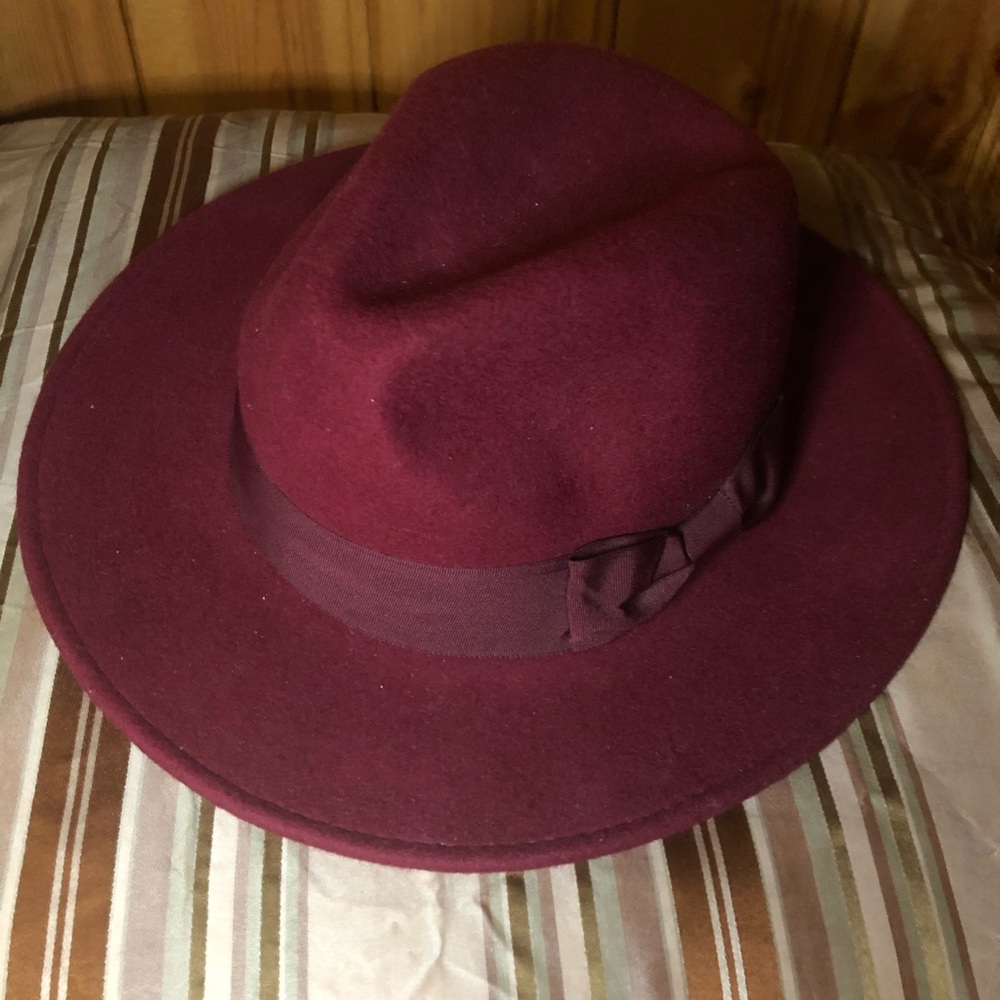Burgundy hat